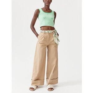 Baum Und Pferdgarten Naddie Cuffed Trousers Khaki *NO BELT SCARF